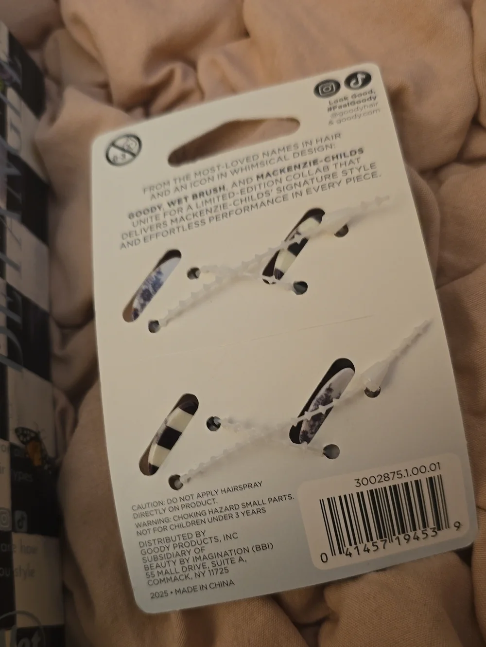 Mackenzie Childs Wet Brush Mini Detangler And Goody Mini Claw Clips
